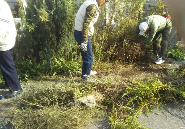 活動の様子（粟田６号緑地）
