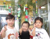 たなばた飾り、きれいだね