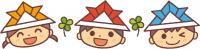 兜をかぶる子どもイラスト
