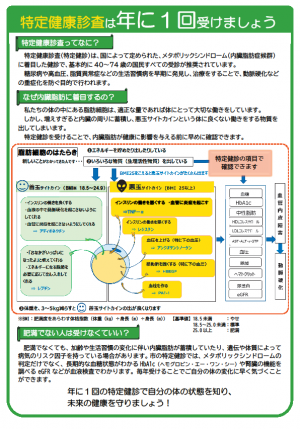 特定健診受診者プレゼントキャンペーンチラシ（裏）
