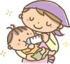 ミルクを飲む子どもイラスト