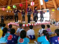 夏まつり　御経塚じょんがら保存会の方に踊りを見せてもらったよ