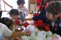 5歳児　りんごあめ屋さんだよ　いらっしゃーい！
