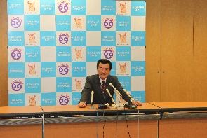 記者発表のようす
